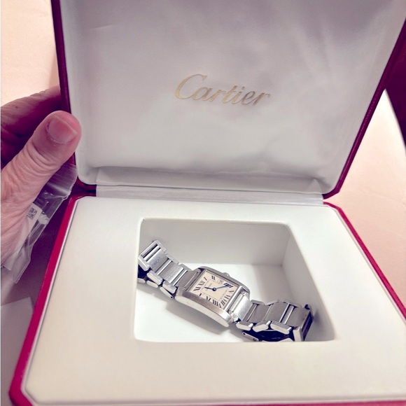 EUC CARTIER TANK FRANÇAISE W51011Q3 Women’s Watch stainless steel - Picture 1 of 10